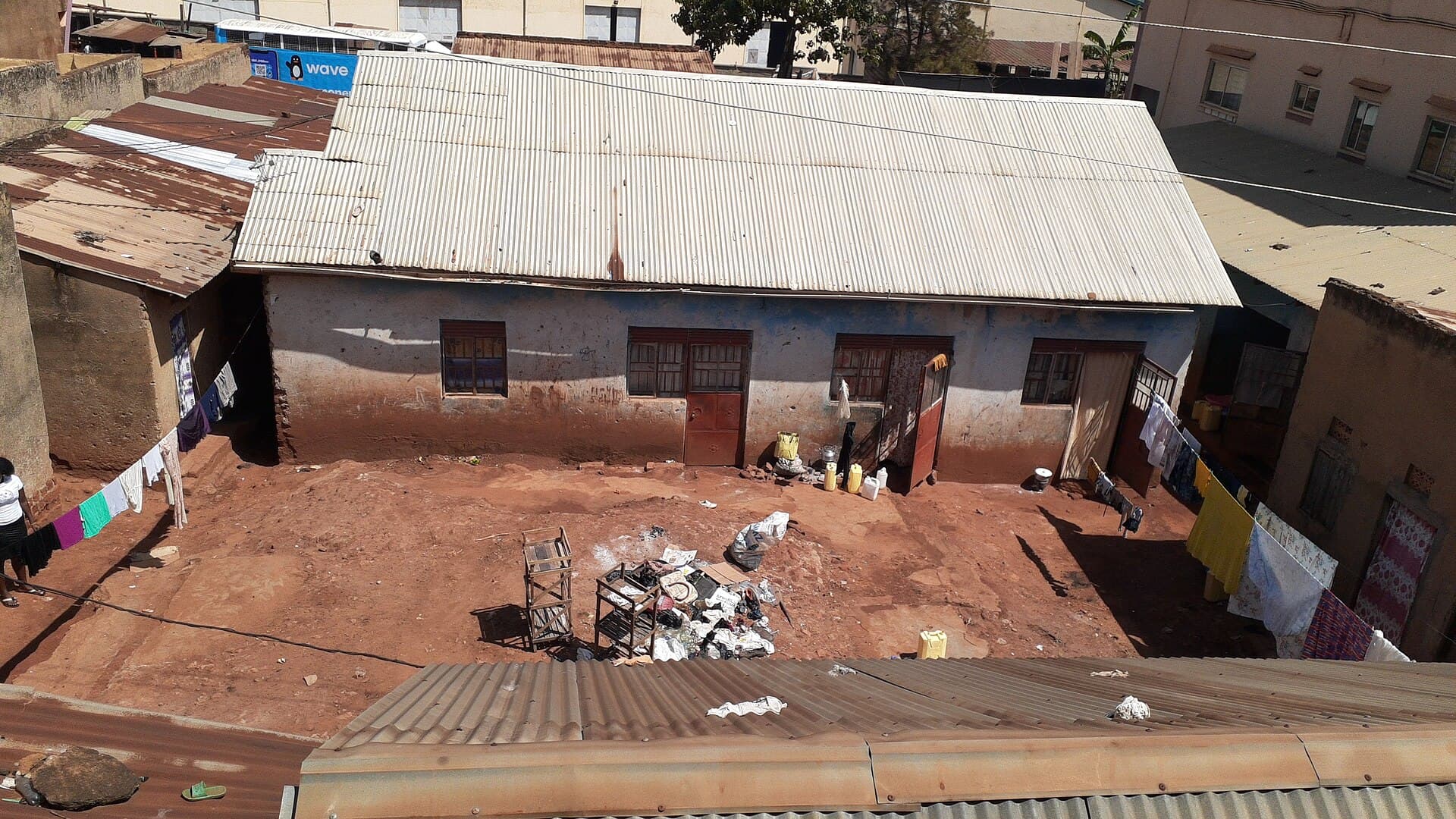 Houses in Kinawataka informal settlement, Kampala