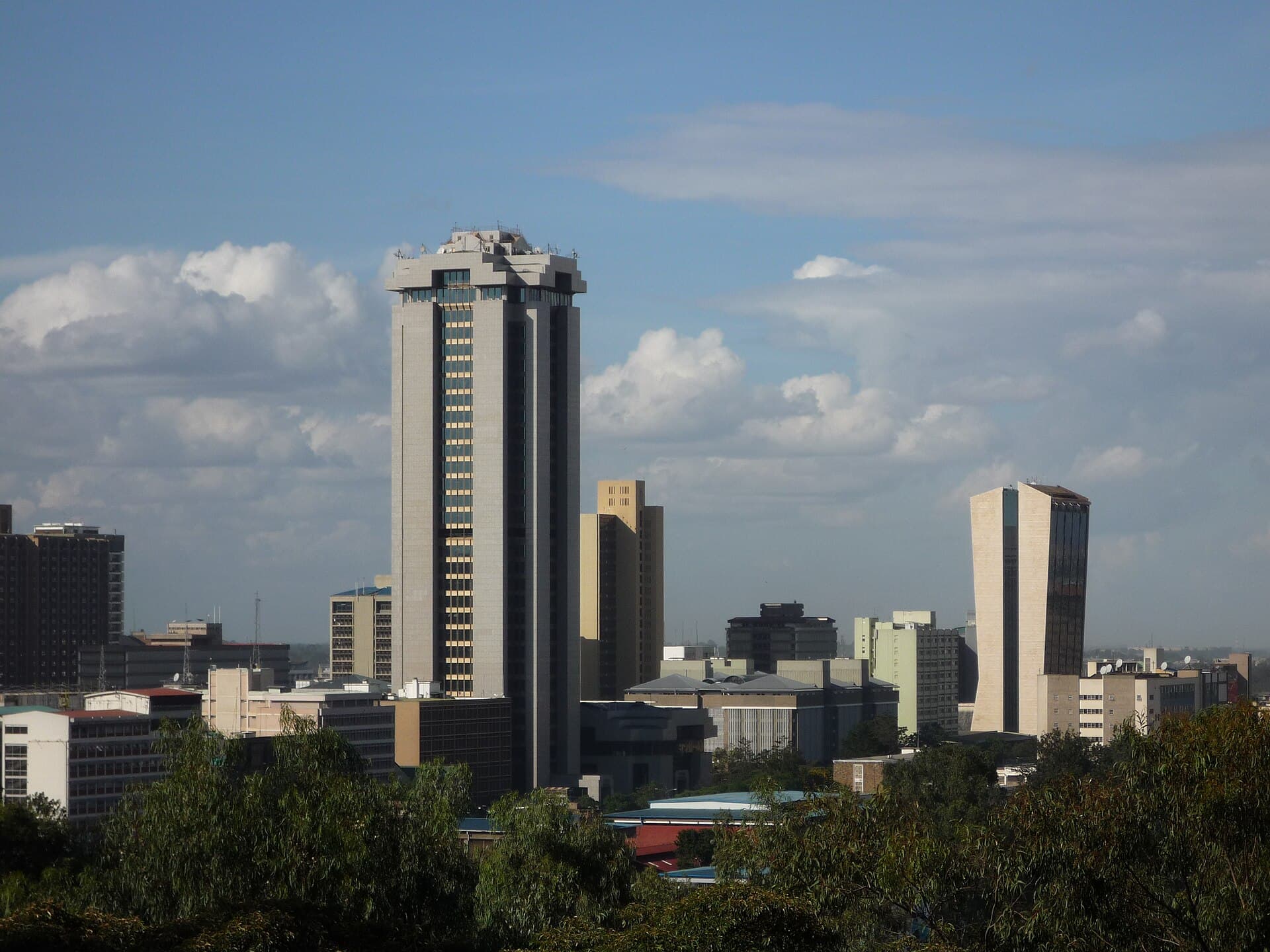 The Nairobi skyline seen from Upper Hill