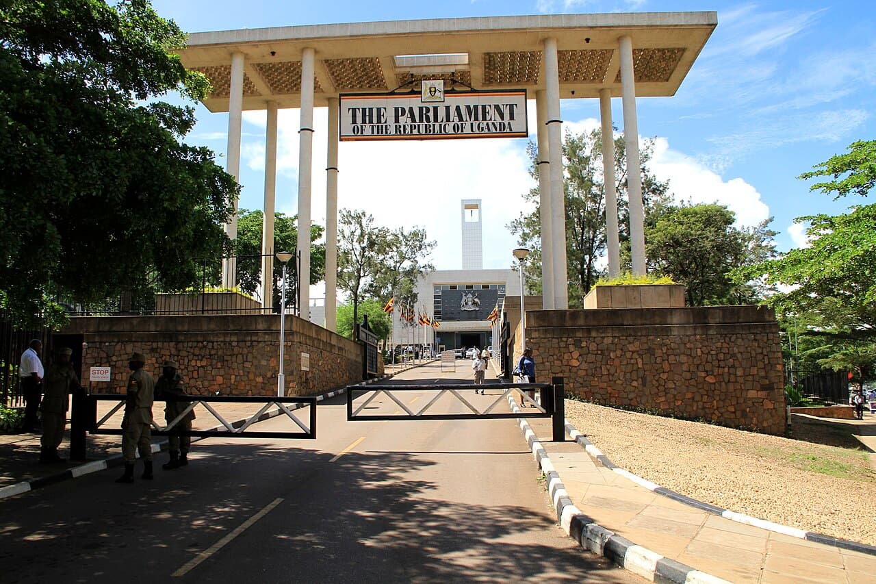 The Parliament of the Republic of Uganda building in Kampala